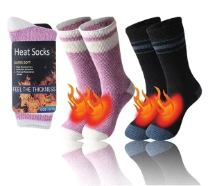 Winter Women Thick Heat Trapping Insulated Heated Boot Thermal Indoor Fleece Lining Ski Sock