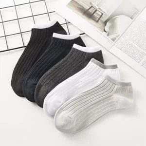 Woman’s Ankle Socks Solid Plain White Black Gray Colors Socks for Girls