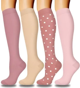 Women 20 30 Mmhg Circulation Knee High Compression Socks for Support Nurses Pregnancy Sports Travel