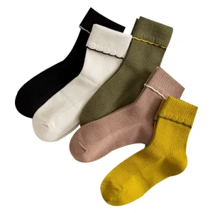 Women Bobby Socks Bamboo Fiber Cotton Breathable Sweatabsorbent Crew Socks