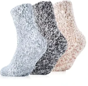 Women Coral Fleece Socks Floor Half Fleece Socks Plush Socks Sleeping Socks Simple Floral Socks