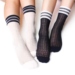 Women Custom Design Cute Socks Womens Black Socks