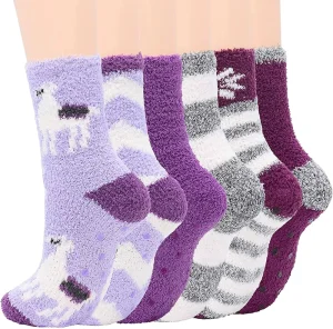Women Fuzzy Winter Soft Warm Cozy Socks Soft Fluffy Outdoor Sports Christmas Socks