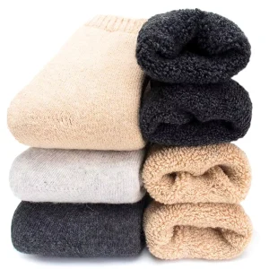 Women Men’s Ladies Merino Wool Heavy Warm Soft Solid Casual Long Super Thick Winter Socks