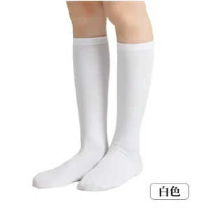 Women Soft Knee High Stockings Black White Long Socks Non Smelly Stockings for Ladies Girls Warm Knee Socks