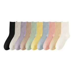 Women Thin Cotton Socks Soft Cotton Boot Socks Women Crew Socks