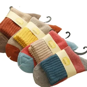 Women Wool Cashmere Rabbit Fur Socks Thick Winter Socks Warm Soft Solid Casual Sports Socks