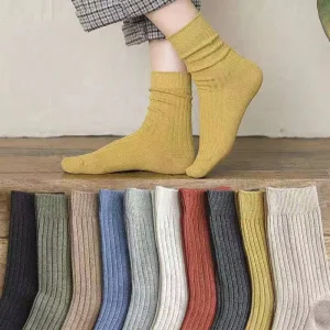 Women’s Ankle Socks Custom Colors Body & Cuff Design Breathable Winter Casual Socks for Students