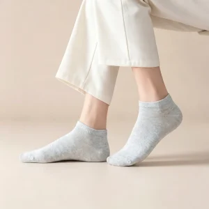 Women’s Ankle Sport Socks Combed Cotton Striped Breathable Anti Bacterial