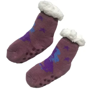 Women’s Anti Slip Fuzzy Sherpa Lined Knitted Crew Socks