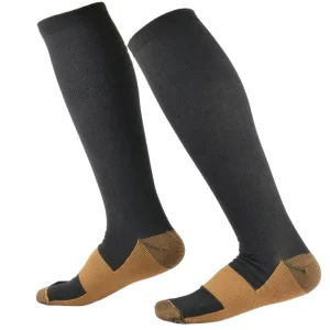 Women’s Athletic Compression Sock Knee High Design For Running Yoga Gym Anti Slip Heel & Toe Custom Logo Accepted