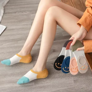 Women’s Bamboo Ankle Sport Socks Custom Grip Athletic Low Cut Short Ankle Socks With Logo Invisible No Show