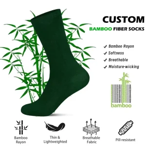 Womens Bamboo Fiber Crew Socks Sweat-Absorbent Summer Casual Thin Customizable Brand OEM Service Solid Color