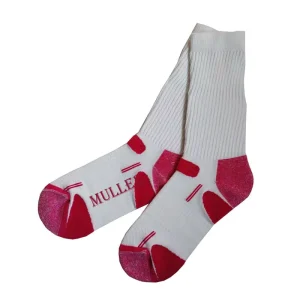 Women’s Breathable Arch Support Thick Hiking Socks Two Tone Athletic Crew Socks for Autumn Daily Walking & Sports