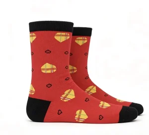 Women’s Breathable Soft Heart Plaid Print Cotton Crew Socks Casual Funny at Discount Price Socks Women