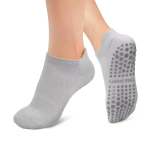 Women’s Comfortable Anti Slip Pilates Socks Grip Socks for Yoga Barre Sporty Custom Logo Free Ankle