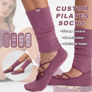 Women’s Cotton Socks Girls Grip Yoga Pilates Socks with Bow Colorful Cute Design