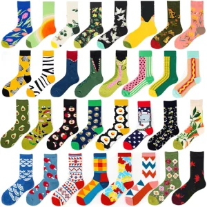 Women’s Cotton Socks with European American Street Oil Painting Cross-Border Trend Casual Print Style Anti-Slip Free Size