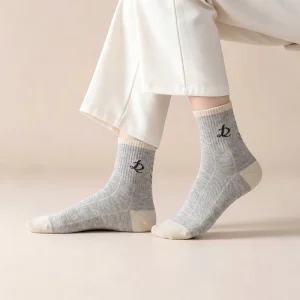 Women’s Crew Sports Socks Combed Cotton Breathable Anti Bacterial