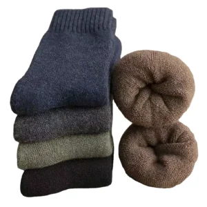 Women’s Crew Wool Cashmere Knitted Eco Friendly Winter Socks Warm Soft Quick Dry Anti Slip Breathable Casual Sports Socks