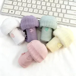 Women’s Fashion Breathable Cotton Crew Socks Custom Tube Design for Autumn Daily Use Custom Embroidery Logo Socks