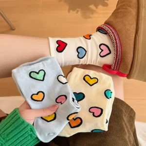 Women’s Fashion Socks Spring and Fall Thin Stockings Mid-calf Socks