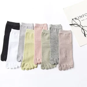 Women’s Five Toe Socks Casual Solid Color Women’s Socks