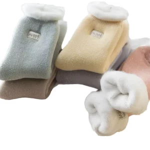 Women’s Fluffy Wool Socks Cozy Winter Hiking Crew Slouch Crew Knitted Embroidery Body Cuff Bottom for Autumn Daily Use