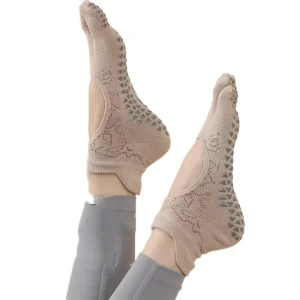 Women’s Free Wind Anti Slip Ankle Yoga Pilates Socks Grip Non Slip Gel Bottom