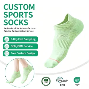 Women’s High Ankle Yoga Socks Breathable Thin Knitted Anti Bacterial Spandex Polyester for Spring Sports