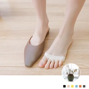 Women’s High Heeled Shoes with Invisible Front Palm Pad Five Half Inches Thin Breathable Polyamide Solid Pattern Sweat Resistant