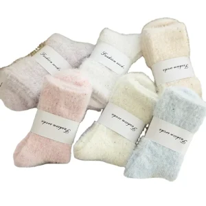 Women’s High Quality Fashion Crew Socks Winter Thickened Soft Warm Cozy Fluffy Sleeping Daily Eco-Friendly Transparent Cuff
