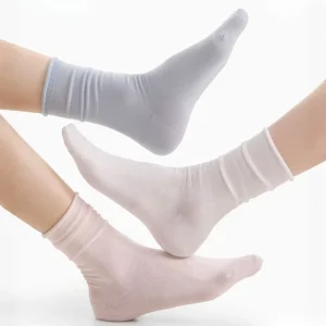 Women’s Knee Fluffy Lace Up Winter Socks Set Breathable Transparent Compression Anti Slip Disposable Class 1 Custom Logo Cuff