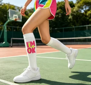 Women’s Knee-High Basketball Sport Socks Professional Compression Soft Supportive Customized Design