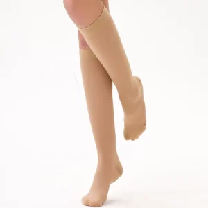 Women’s Medical Compression Knee High Socks with Anti Slip Medium Thickness Spandex Nylon Material Custom Logo Option