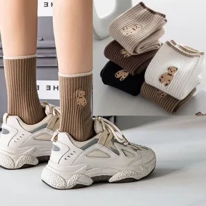Women’s Medium Knee high Cotton Preppy Stockings