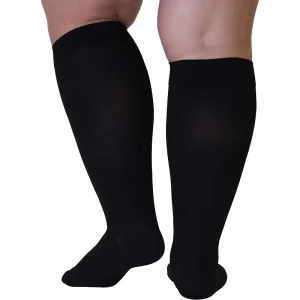 Women’s Men’s Unisex High Crew Compression Socks 20-30mmhg Summer Spandex Nylon Breathable Running Solid Body Logo 7XL