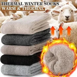 Womens Merino Wool Socks Hiking Warm Winter Thick Thermal Crew Cozy Cabin Ladies Gift Comfy Boot Work Socks