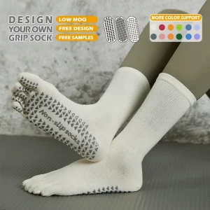 Women’s Mid-Calf Yoga Dance Socks Four-Season Pure Colorful Knitted Fitness Pilates Sock With Logo Body Crew Length