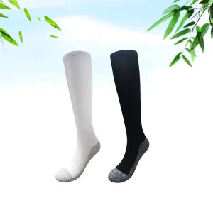 Women’s New Anti odor Breathable White Black 15 20mmhg Compression Bamboo Fiber Unisex Knee High Socks Autumn Youth