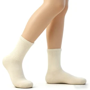 Womens Pima Cotton Socks Winter Standard Thermal Crew Cozy Cabin Comfortable Casual Anti Bacterial Solid Pattern