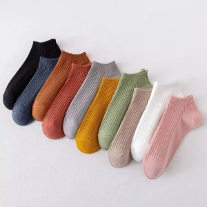 Women’s Plain Cotton Ankle Socks