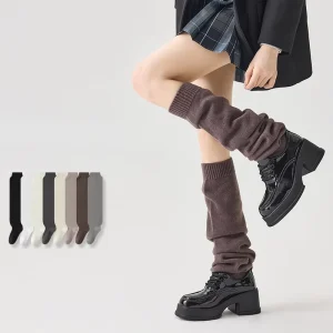 Women’s Polyester Slouch Socks Loose Tube Extra Long Scrunch Knee High Boot Socks