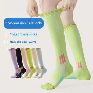 Women’s Professional Compression Knee High Socks 20 30 MmHg Long Pressure Breathable Nylon for Summer Knitted Body