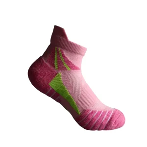 Women’s Running Sports Tube Socks Short Compression Terry Backrest Knitted Breathable Anti Bacterial Moisture Spring