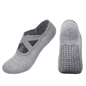 Women’s Seamless Low Cut Ankle Socks Non Slip Grip Custom Logo Cotton Compression Barre Trampoline Pilates Yoga Daily Breathable
