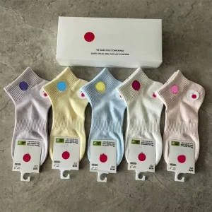 Women’s Short-Sleeved Combed Cotton Boxed Casual Socks for All Seasons Sports Cotton Socks Gift Box