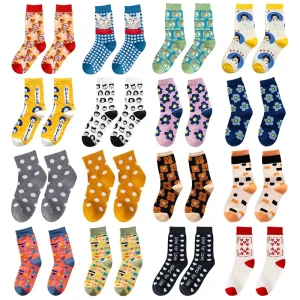 Women’s Socks Cute Cartoon Medium Tube Socks Fashion Street Style Socks