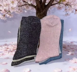 Women’s Socks Gold and Silver Knitting Breathable Thin High Quality Cool Floral and Cartoon Mesh Design