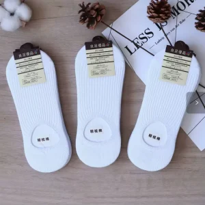 Women’s Solid Color Invisible Socks for Spring and Summer Breathable No Show Socks